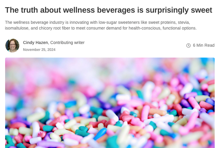 The truth about wellness beverages is surprisingly sweet