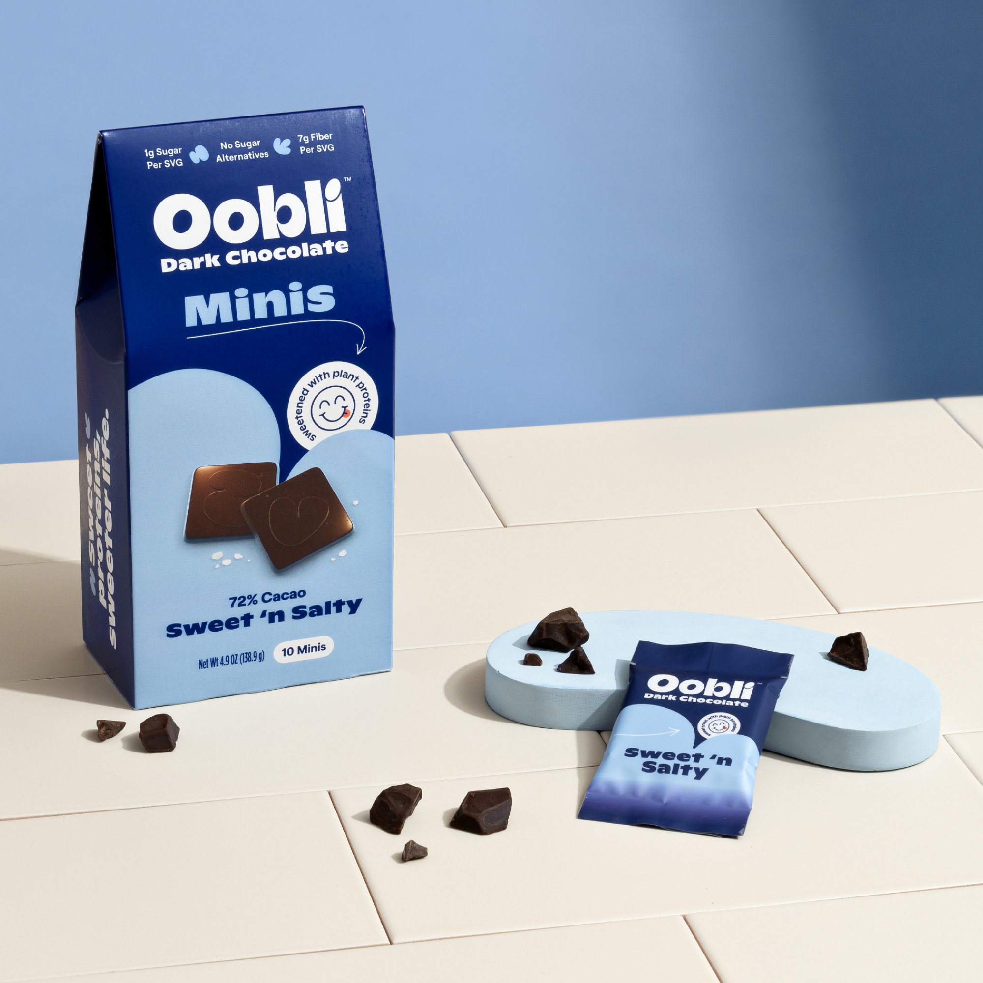 Dark Chocolate Bars, Low Sugar, Low Calorie, High In Fiber – Oobli