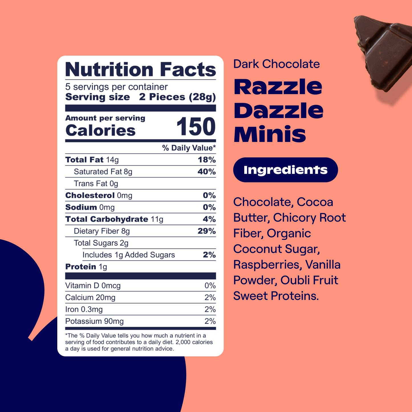 Dark Chocolate Razzle Dazzle Minis